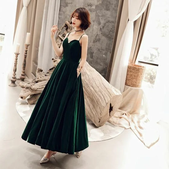 Women's Plus-Size Garments Limited - Edition Drops Simple Green Prom Dress, Green Bridesmaid Dress   S2273