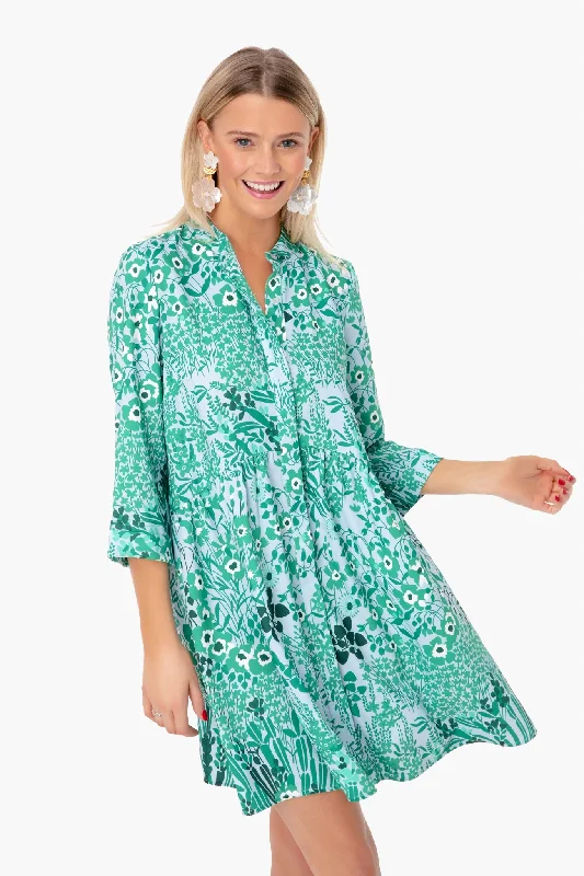 Women's Activewear Garments Today Only Wildflower Silk Royal Shirt Dress