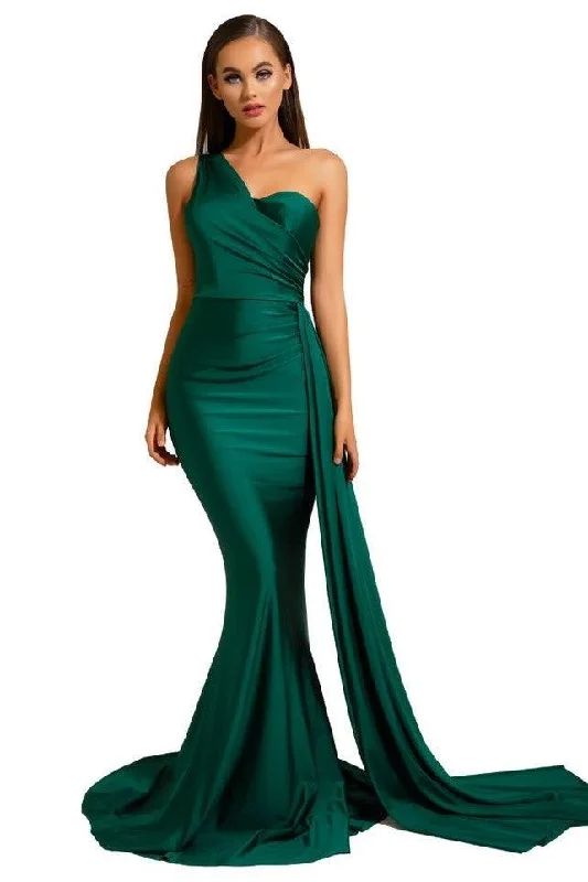 Women's Party Outfit Fashion-Forward Style Portia & Scarlett PS6321 Gown - Emerald Green