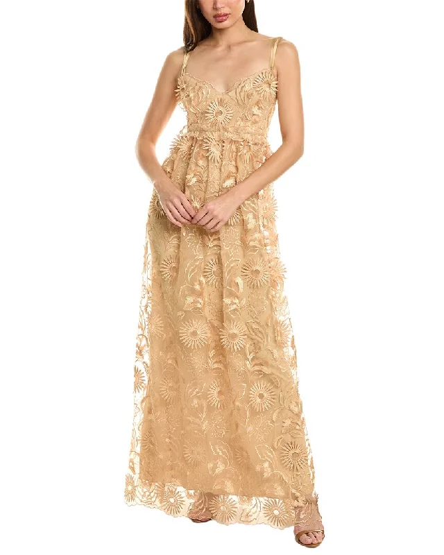 Women's Transitional Clothes Update with Cottagecore Styles Alberta Ferretti Embroidered Lace Gown