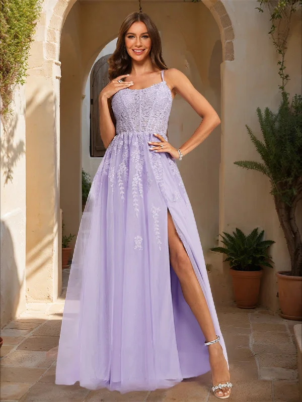 Women's Clothing For Casual Outings Chic Urban Fashion Look Ball Gown Scoop Sleeveless Prom Dresses with Applique