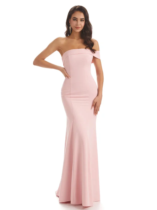 Women's Clothes And Apparel Sets Mid - Season Sale Modern Soft Satin One Shoulder Floor-Length Sexy Mermaid Bridesmaid Dresses