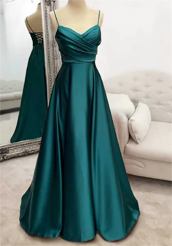 Women's Floral Print Outfit Feminine Flow Women Satin Prom Dresses Long V-Neck Evening Gowns Formal Party Dress YPD539