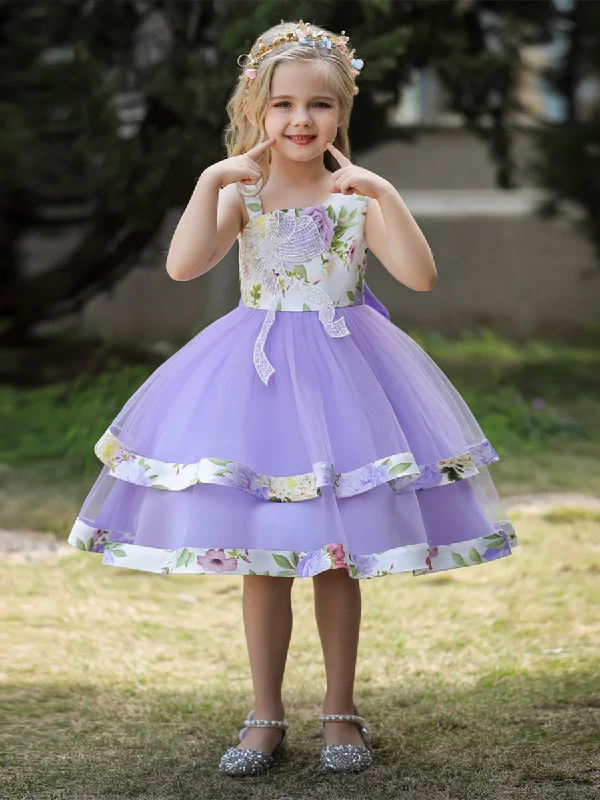 Stylish Women's Garments Limited Quantities Ball Gown Asymmetrical Sleeveless Flower Girl Dresses with Sequins